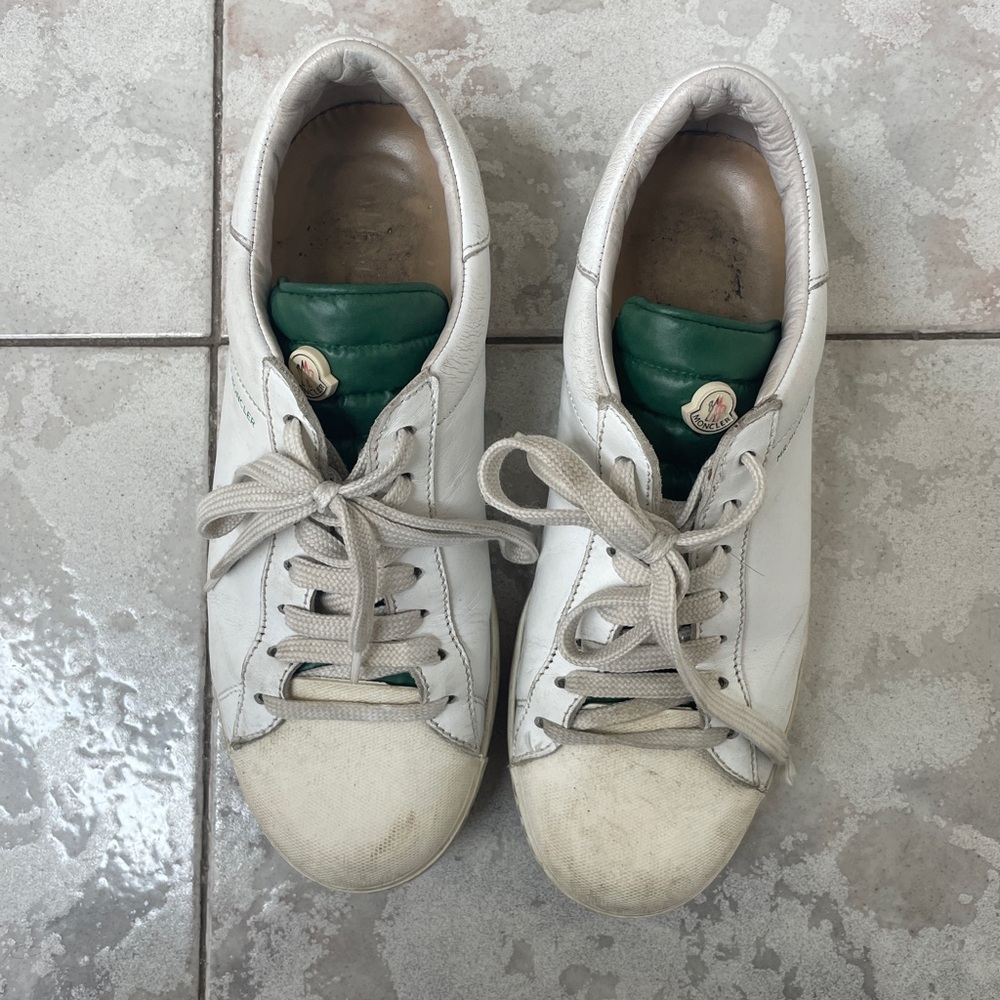 Moncler womens sneakers green with logo size 8 - Picture 2 of 5